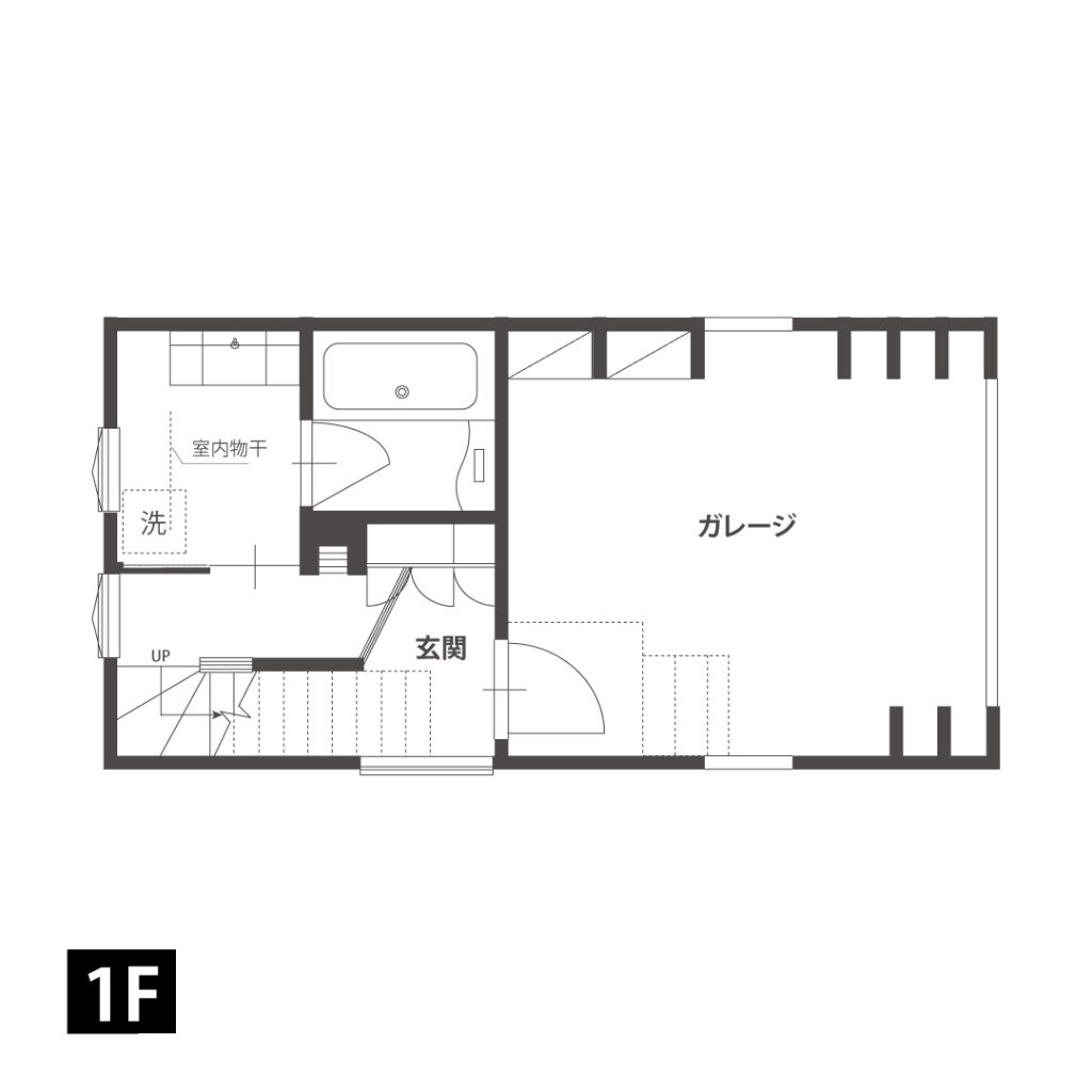 狭小地を感じさせない３階建ての家