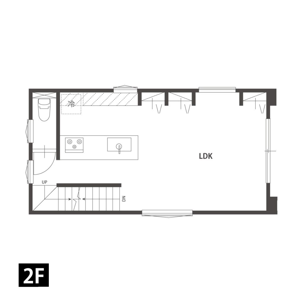 狭小地を感じさせない３階建ての家